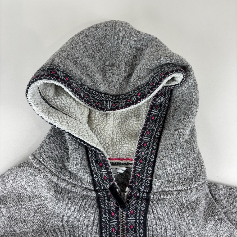 American Eagle Sweater Womens Medium Grey Full Zip Aztec Hoodie Sweatshirt - Picture 4 of 9